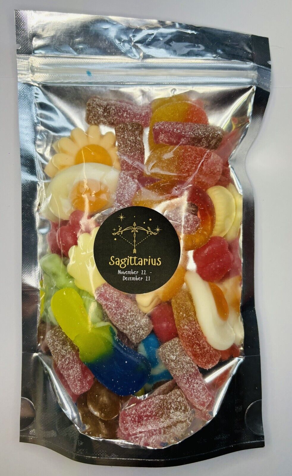 Zodiac Star Sign Astrology Pick n Mix Sweet Gummy Treat Pouch Gift 100g