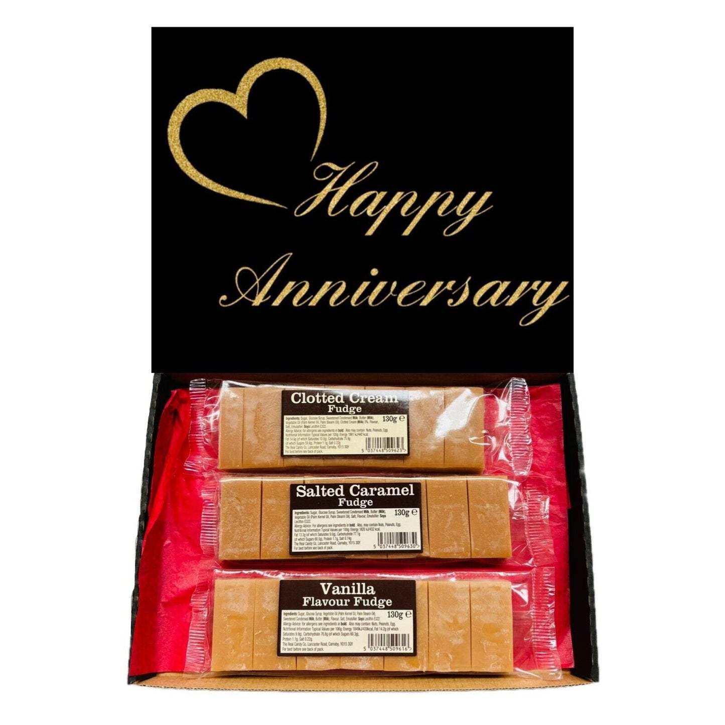 Happy Anniversary Gift Pick n Mix Sweets Toffee Dark White Chocolate Hamper