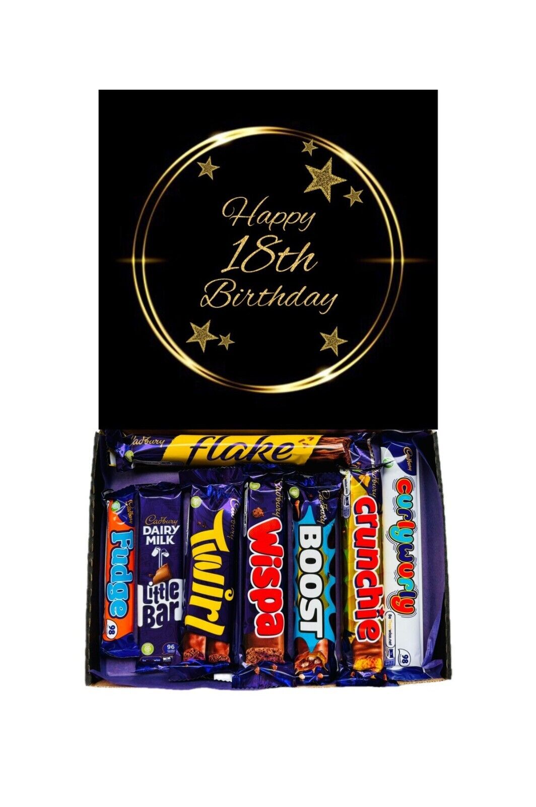 Happy 18th Birthday Gift Pick n Mix Sweets Toffee Dark White Chocolate Hamper