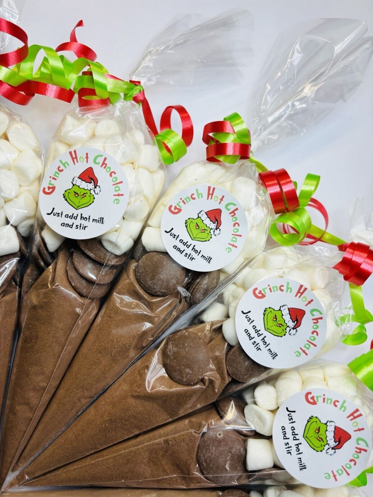 Grinch Inspired Christmas Hot Chocolate Cone Milk Stocking Filler Xmas Eve Box