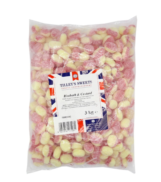 Tilley's Hard Boiled Rhubarb & Custard Sweet Candy Buffet Pick n Mix