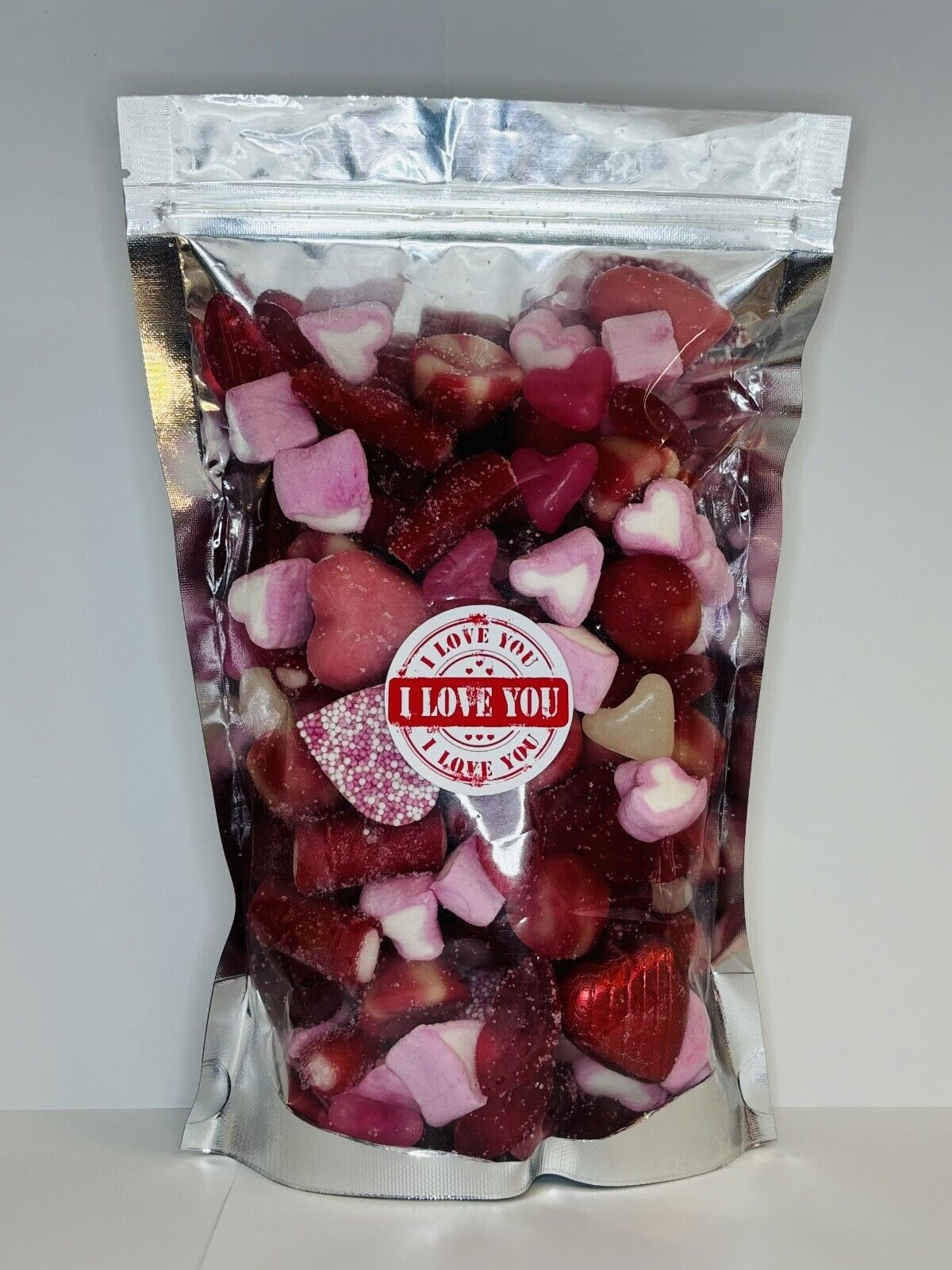 I Love You Mothers  Day Filled Pick N Mix Sweet Treat Pouch Love Heart