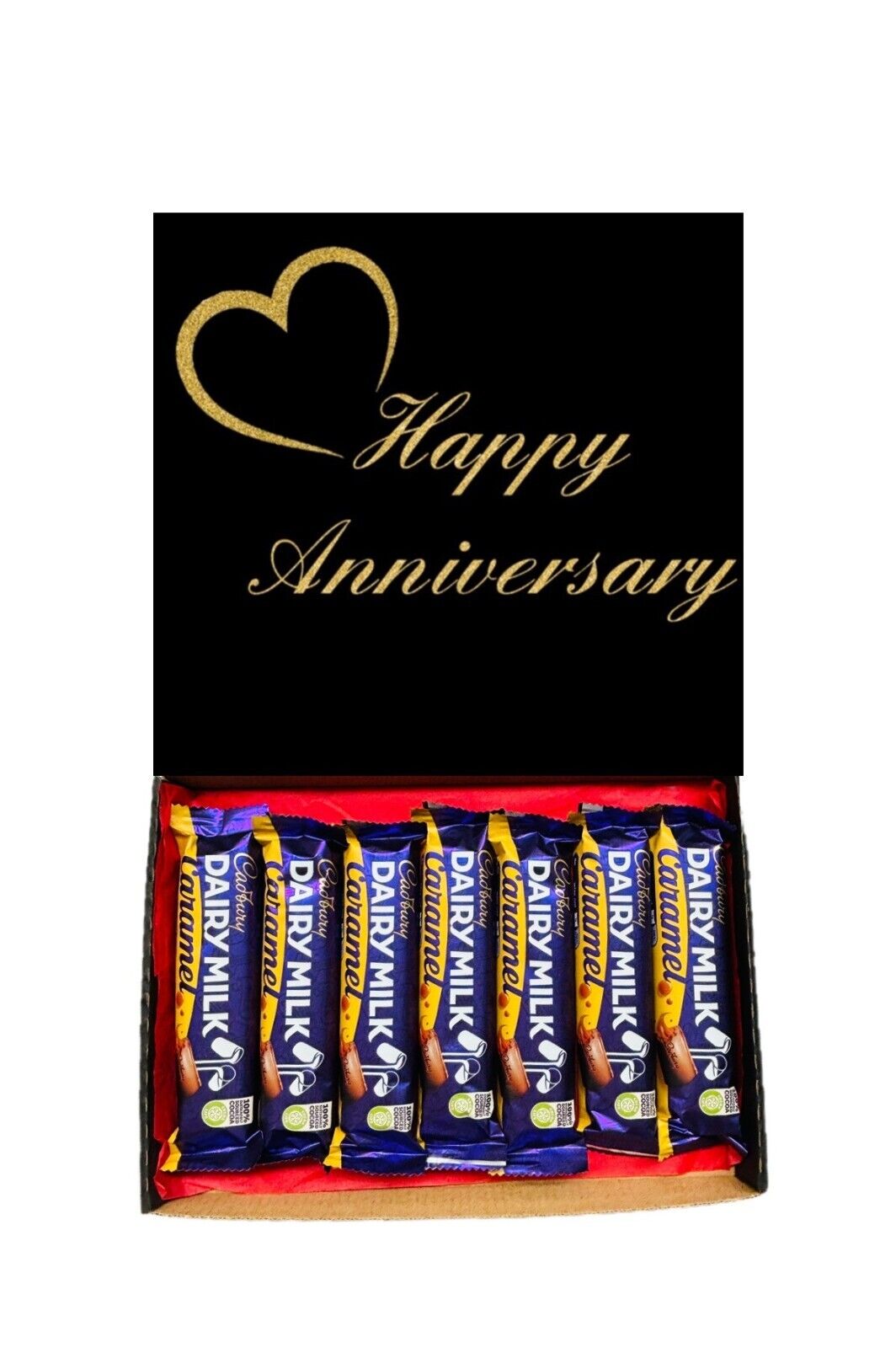 Happy Anniversary Gift Cadbury Chocolate Hamper Wispa Boost Freddo Flake Twirl