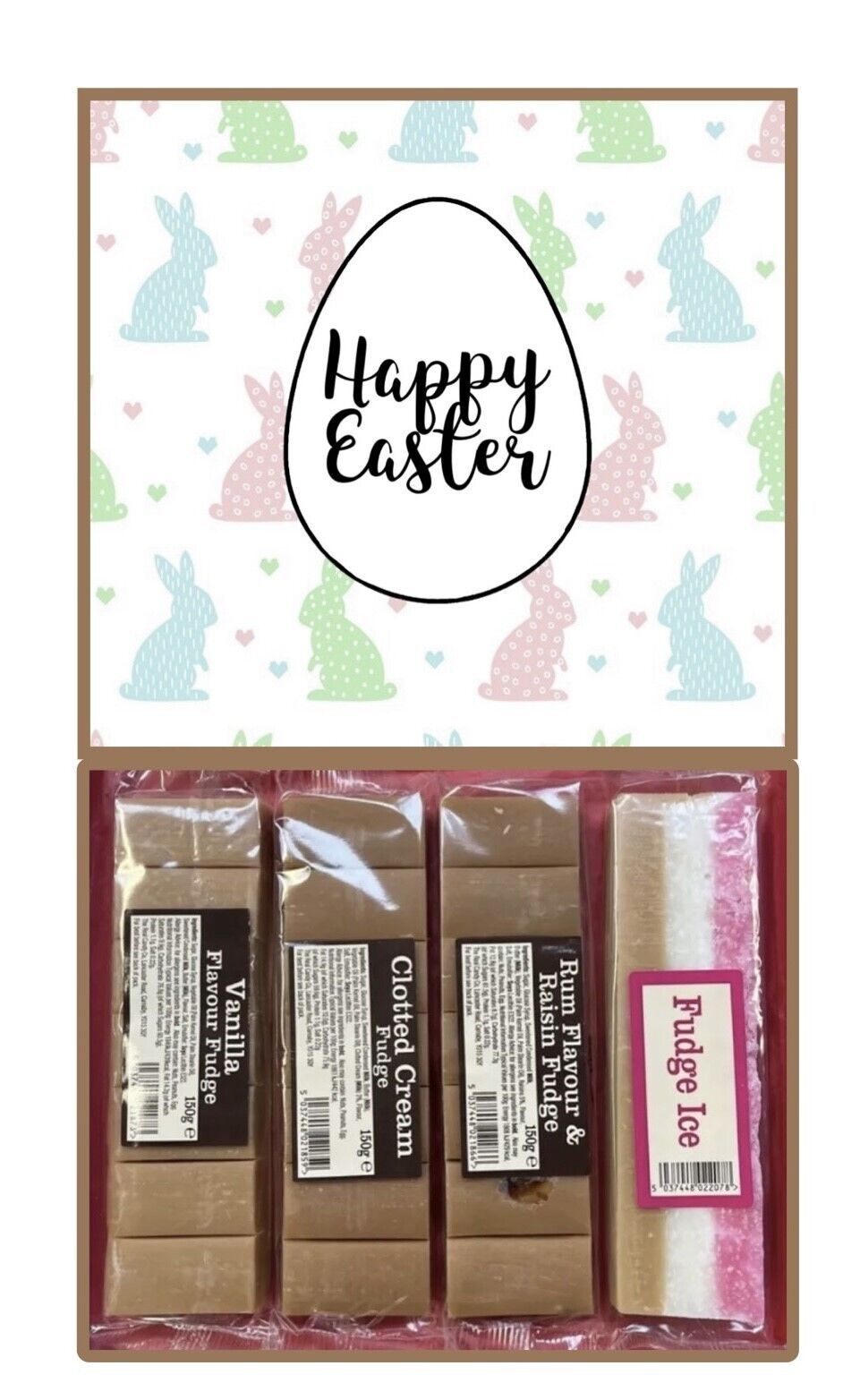 Happy Easter Bunny Chocolates Gifts Present Retro Sweet Box Hamper Fudge