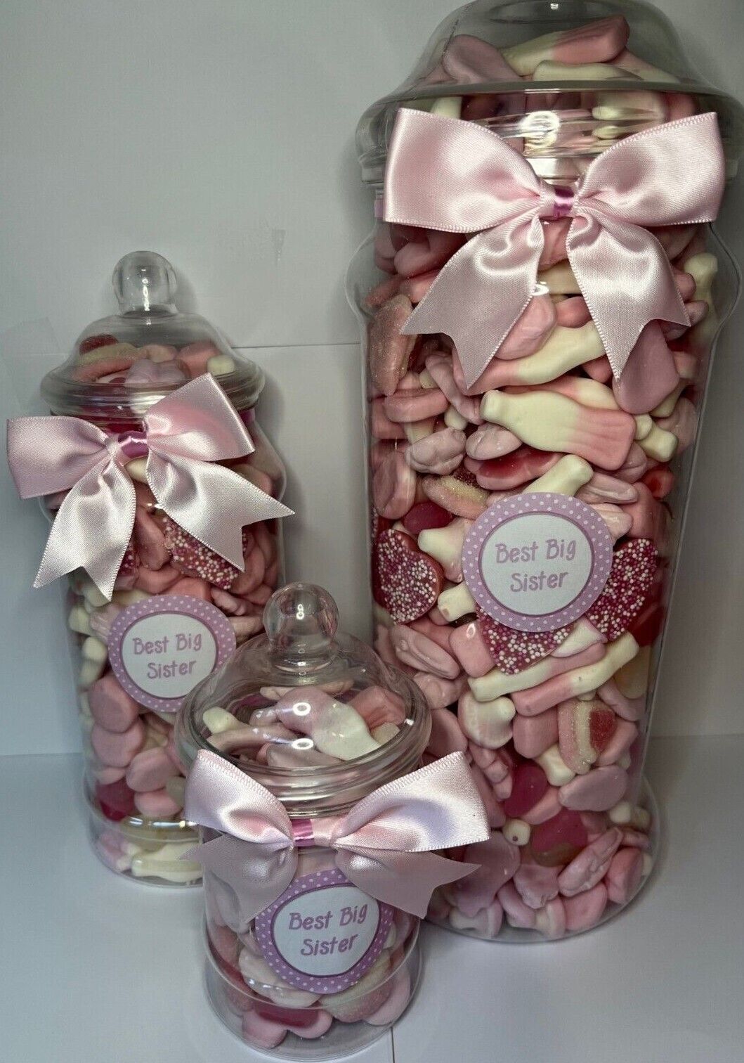 Best Big Sister Filled Pick N Mix Sweet Victorian Jar Gift Personalised Present