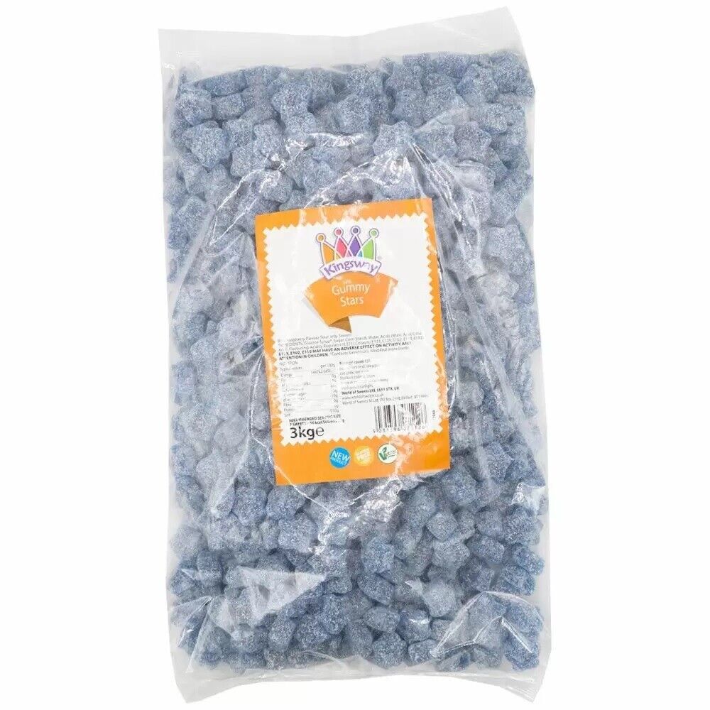 Kingsway Stars Blue Raspberry Flavour Gummy Sweet Candy Buffet Pick n Mix