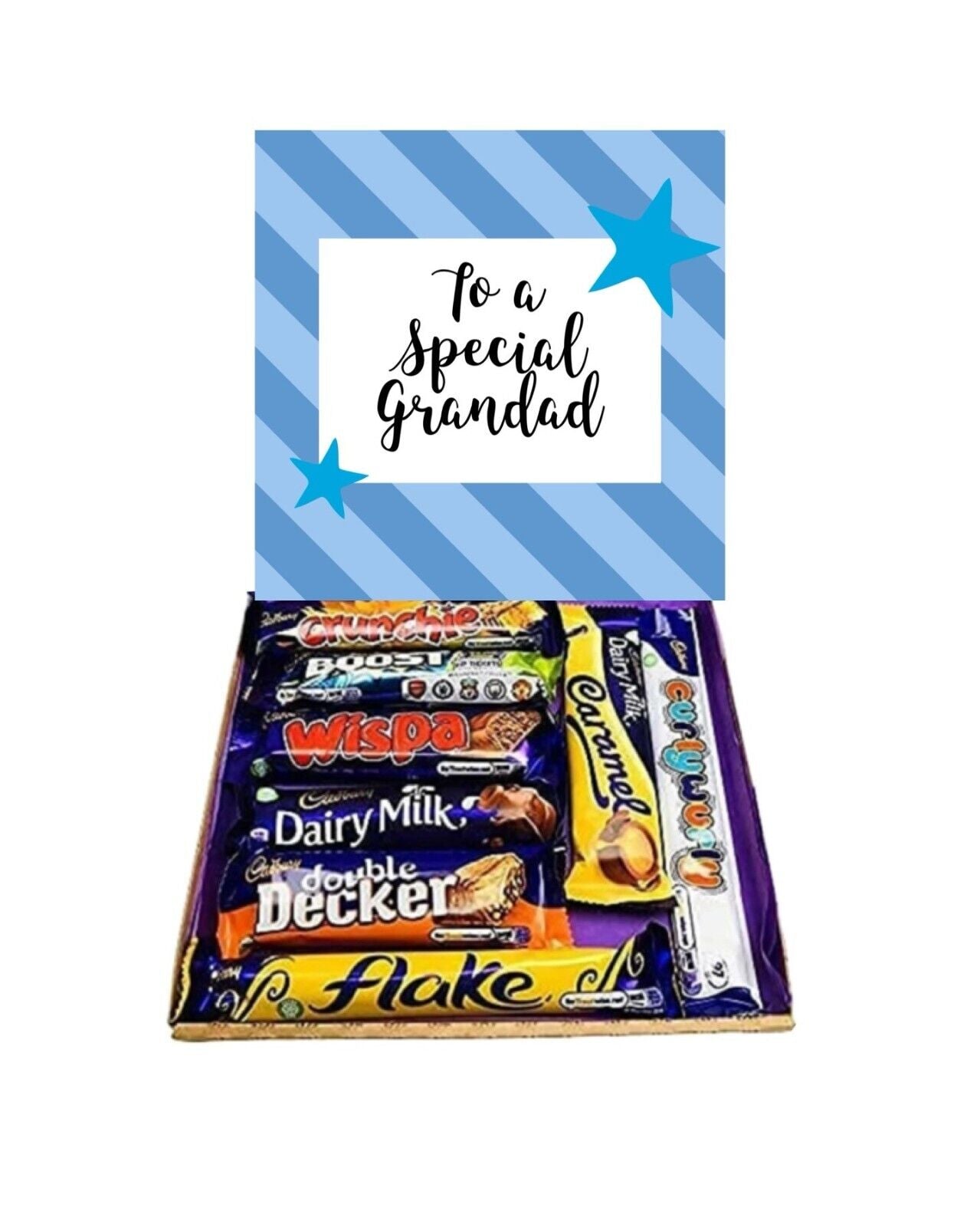 Special Grandad Blue Stars Gift Pick n Mix Sweets Chocolate Hamper Present