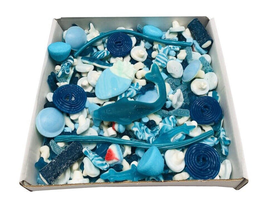 Personalised Birthday Blue  Pick N Mix Sweets Box Gift Hamper  Present 1kg