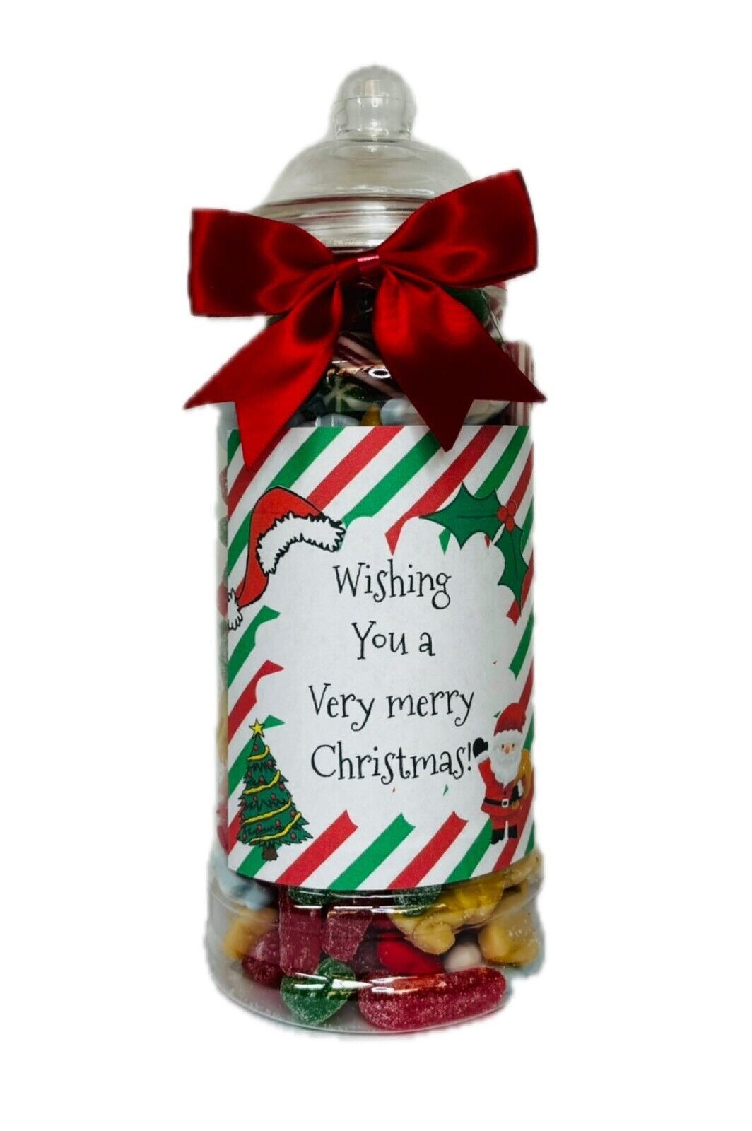 Christmas Xmas Filled Pick N Mix Sweet Victorian Jar Gift Present