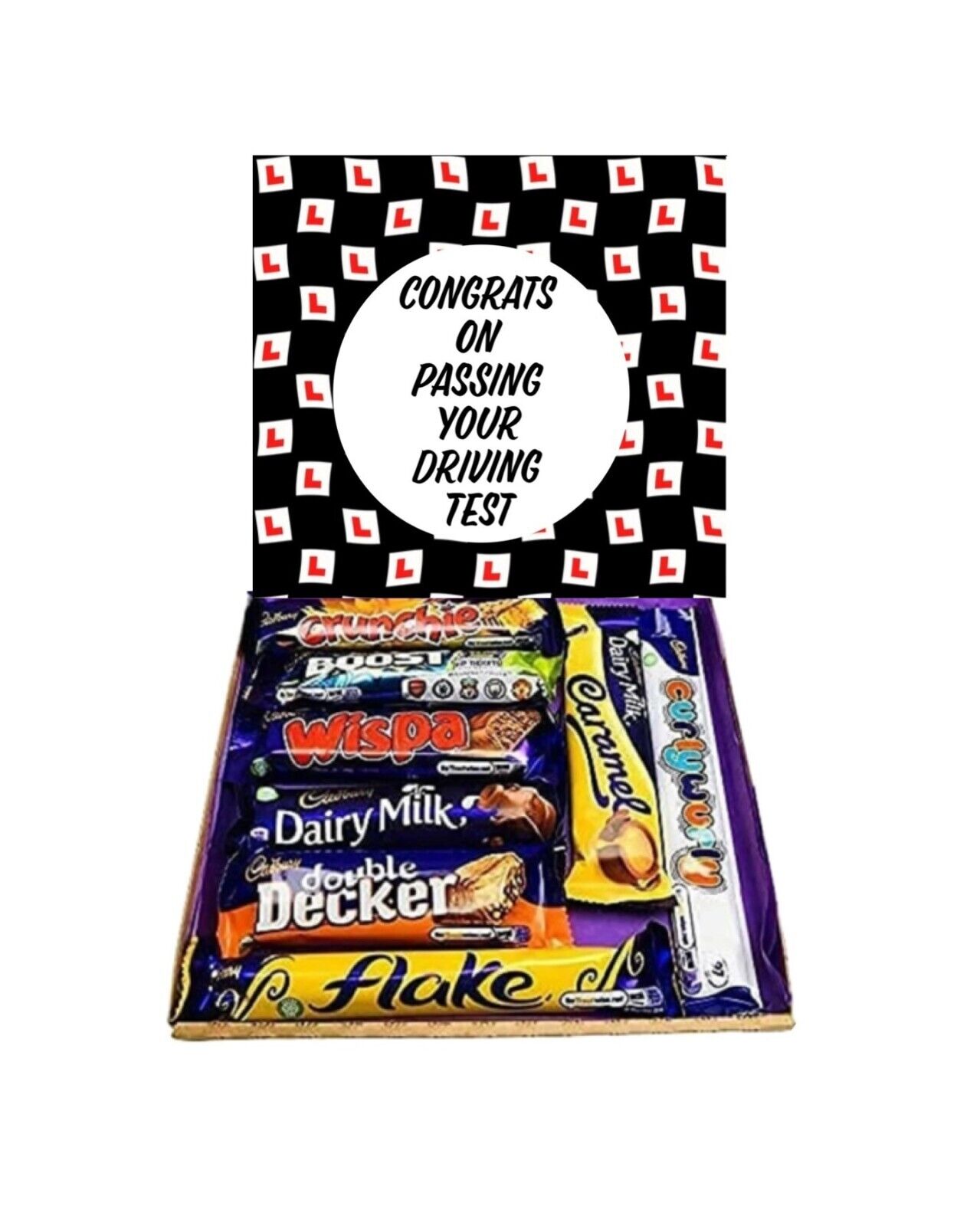 Cadburys Driving Test Gift Present Sweet Box Hamper Full Size Chocolates