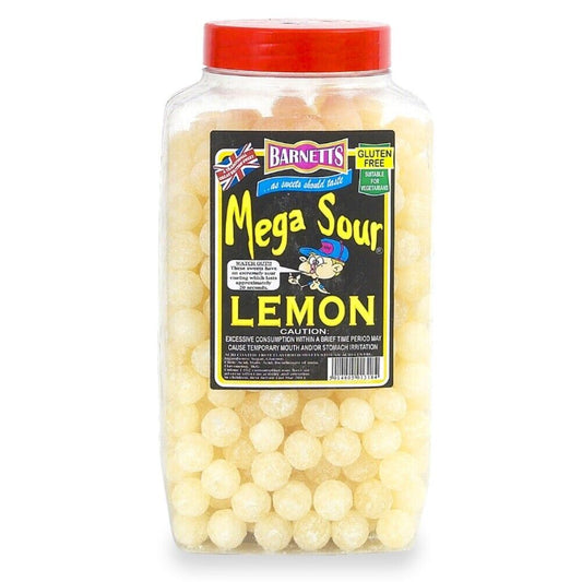 Barnetts Mega Sour Lemon Challenge Hard Sweet Candy Pick n Mix