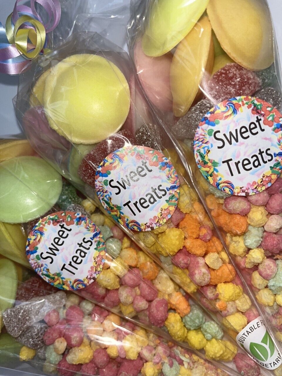 Filled Sweet Treats Pick N Mix Gummy Sweets Cone Gift Present Party bags