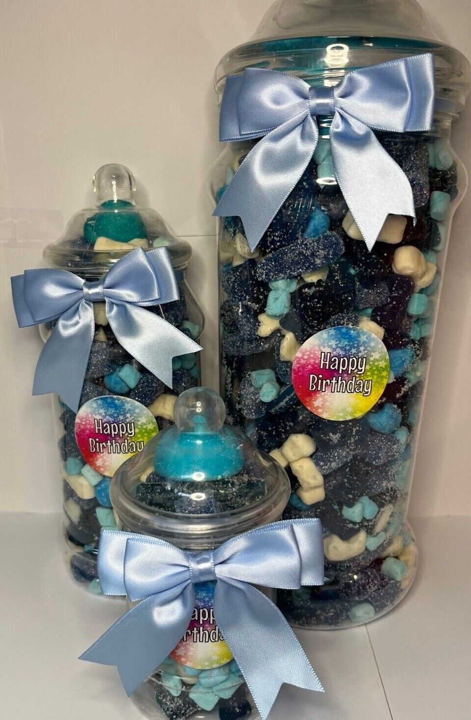 Happy Birthday Filled Pick N Mix Sweet Victorian Jar Gift Personalised Present