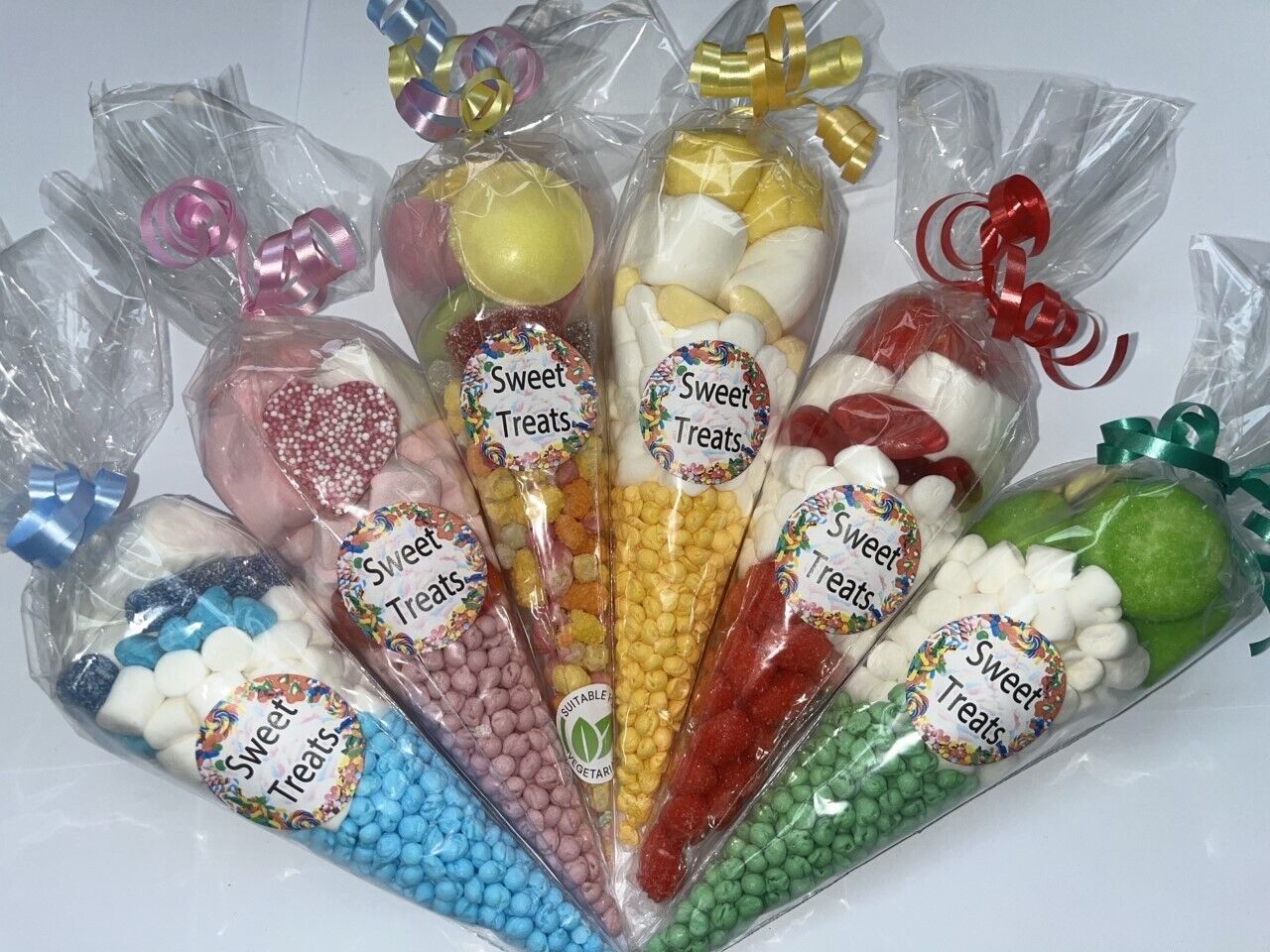 Filled Sweet Treats Pick N Mix Gummy Sweets Cone Gift Present Party bags