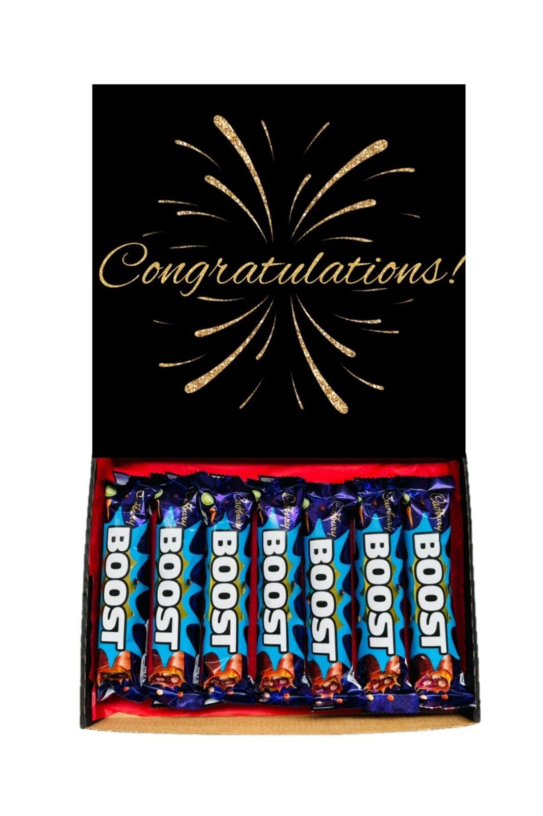 Congratulations Gift Cadbury Chocolate Hamper Wispa Boost Freddo Flake Twirl