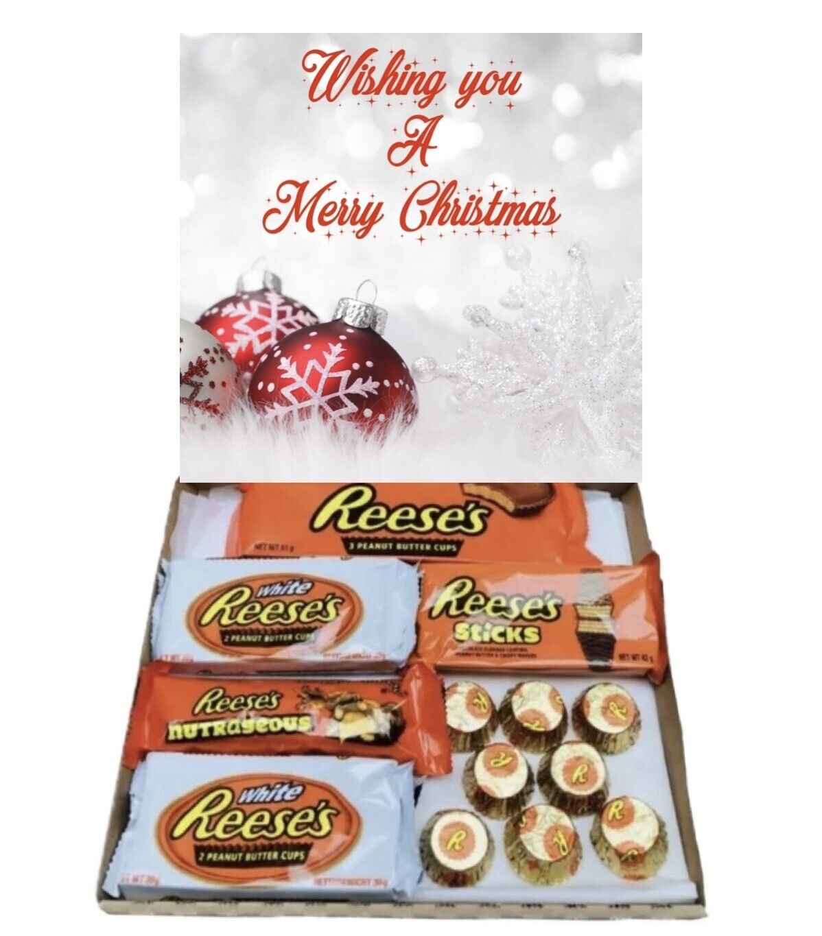 Merry Christmas Xmas Gift Pick n Mix Retro Gummy Sweets Chocolate Hamper Present