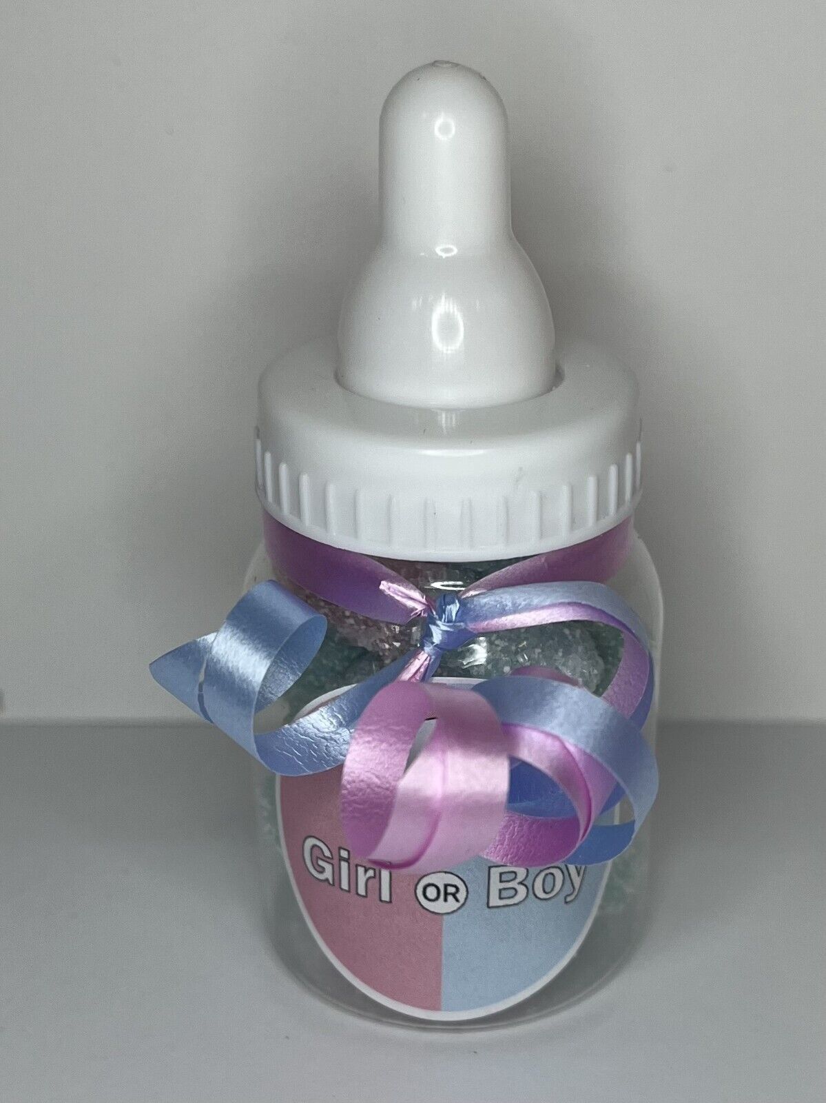 Pink Blue Nude Pick n Mix Sweet Filled Baby Shower Bottle Favour Party Bag