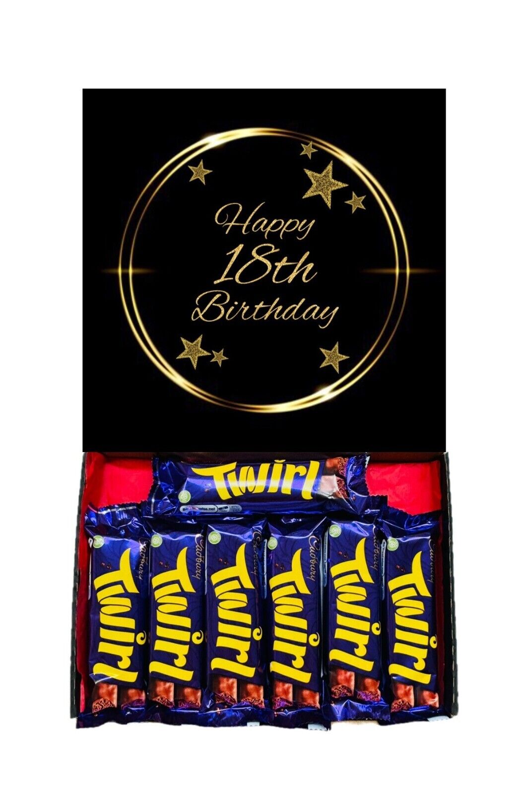 Happy 18th Birthday Gift Cadbury Chocolate Hamper Wispa Boost Freddo Flake Twirl