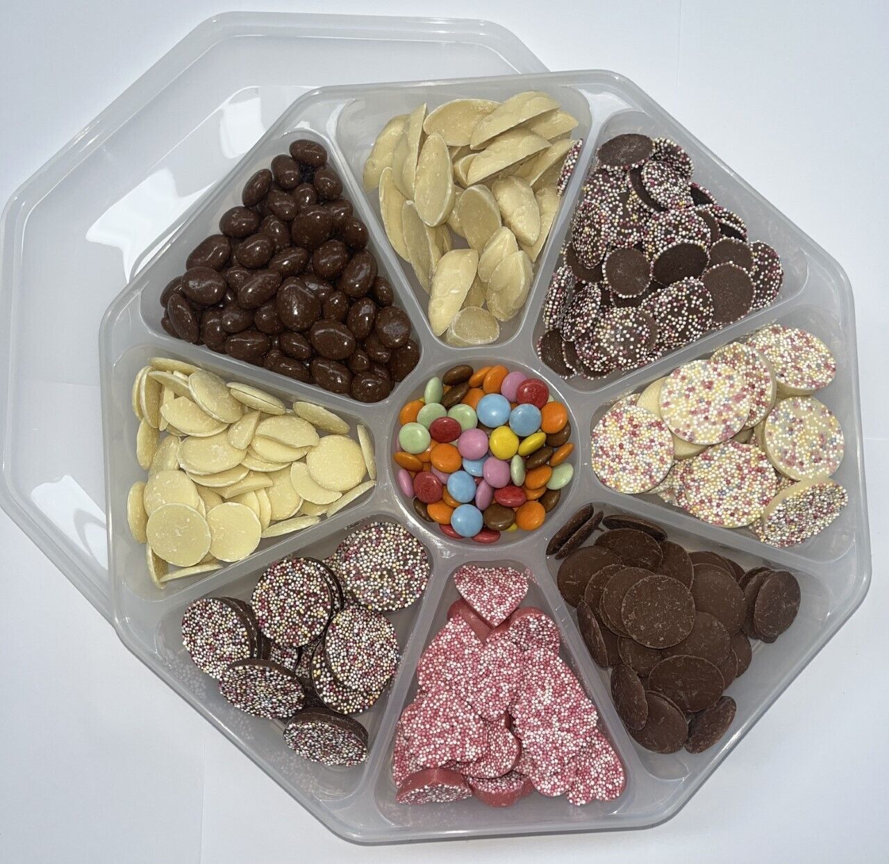 Chocolate Milk White Candy Assortment Platter Gift Present Birthday