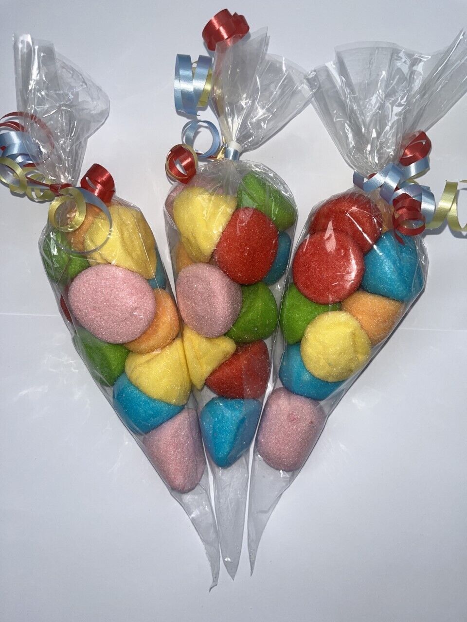 Gender Neutral Beige Cream Pre Filled Sweet Cones Party Bag Favour Baby Shower