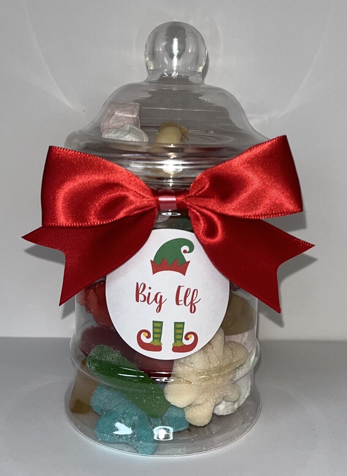 Christmas Xmas Elf Family Filled Pick N Mix Sweet Victorian Jar Gift Present