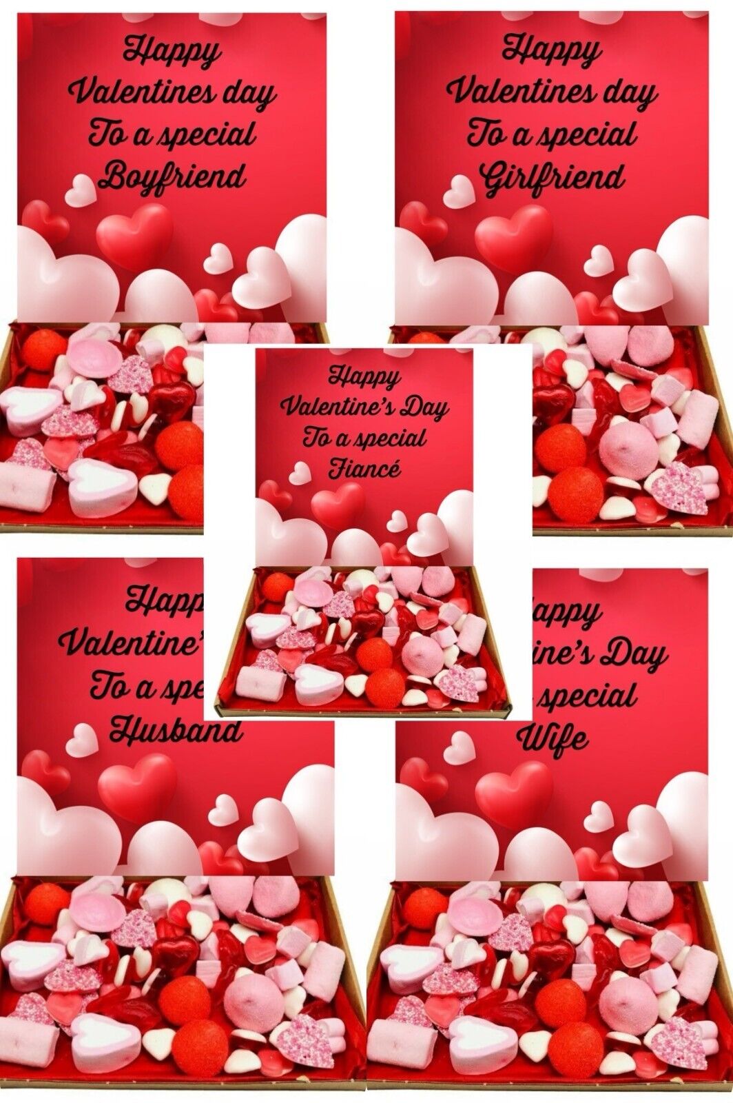 Happy Valentines Day Pick n Mix Sweet Hamper Gift Present Husband Wife Boyfriend