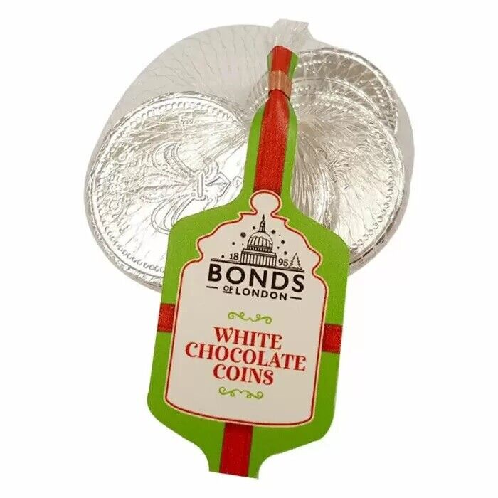 Bonds of London White or Milk Chocolate Wrapped Coins 25g