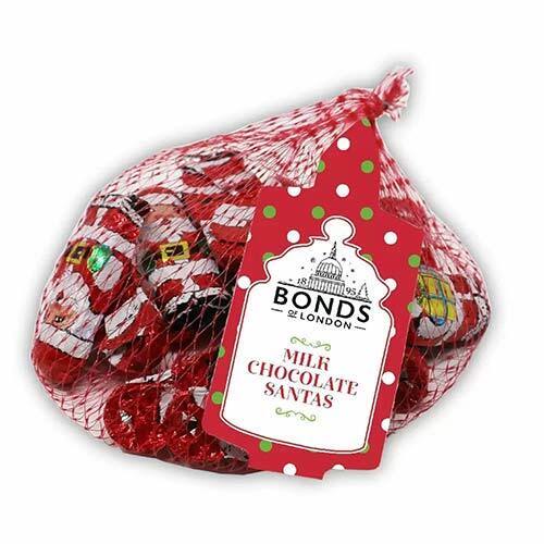 Bonds of London Christmas Xmas Milk Chocolate Santa Net Bag