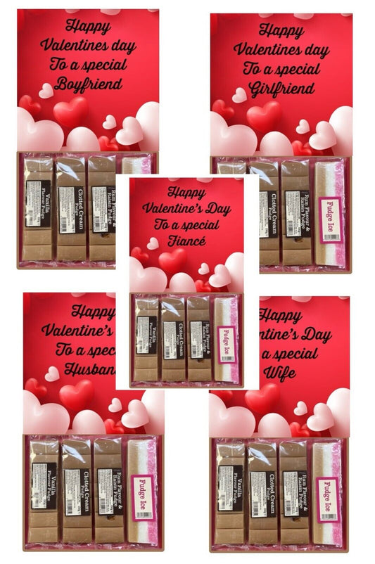 Happy Valentines Day Fudge Assortment Hamper Gift Present Special Husband Wife