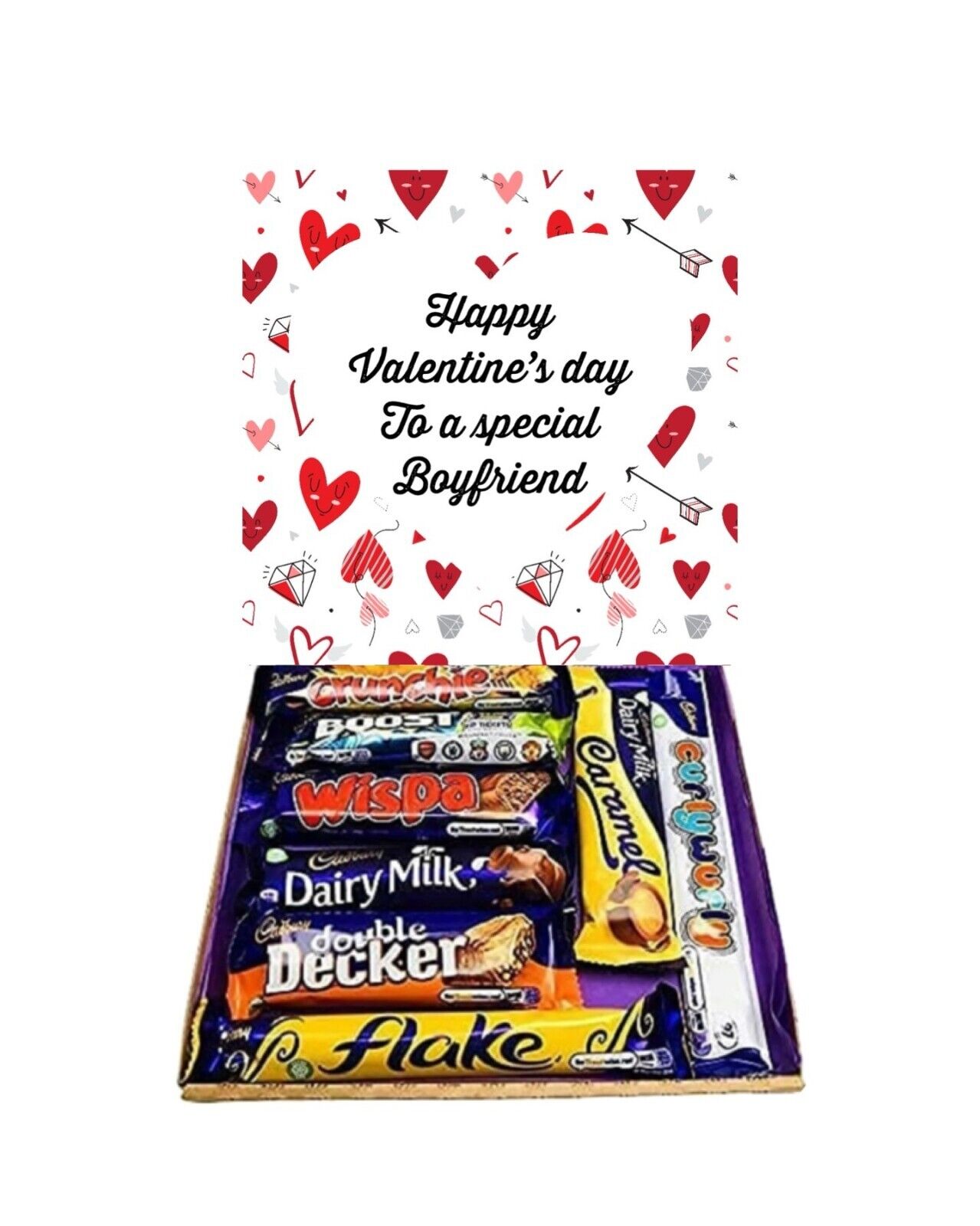 Happy Valentines Day Cadbuys Chocolate Hamper Gift Present Special Husband Wife