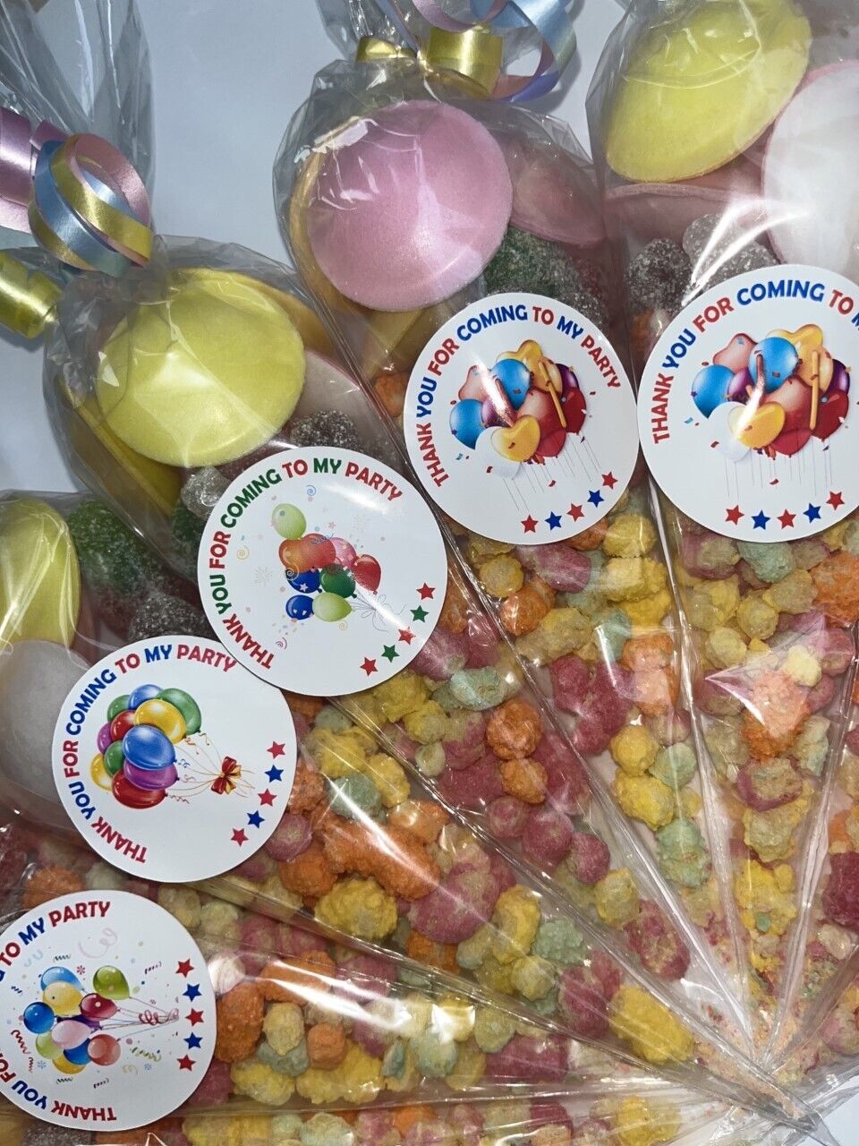 Filled Vegetarian Baby Birthday Party Kids Sweet Cones Party Bags Candy