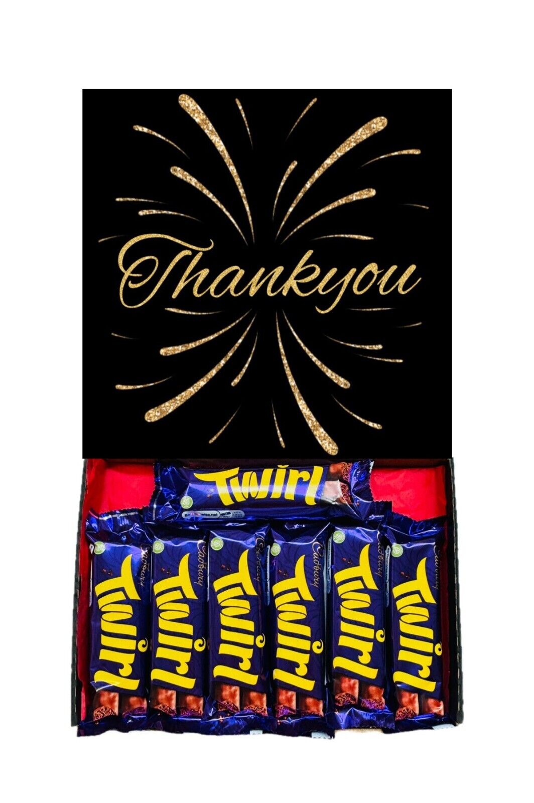 Thank You Gift Cadbury Chocolate Hamper Wispa Boost Freddo Flake Twirl