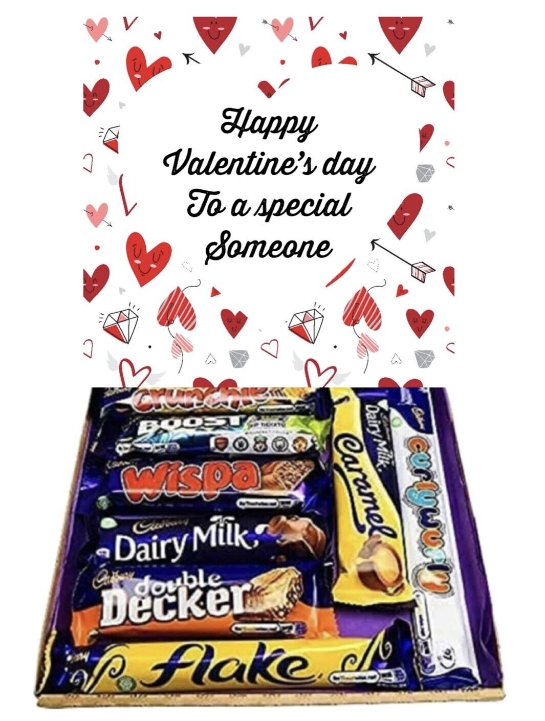 Happy Valentines Day Cadbuys Chocolate Hamper Gift Present Special Husband Wife