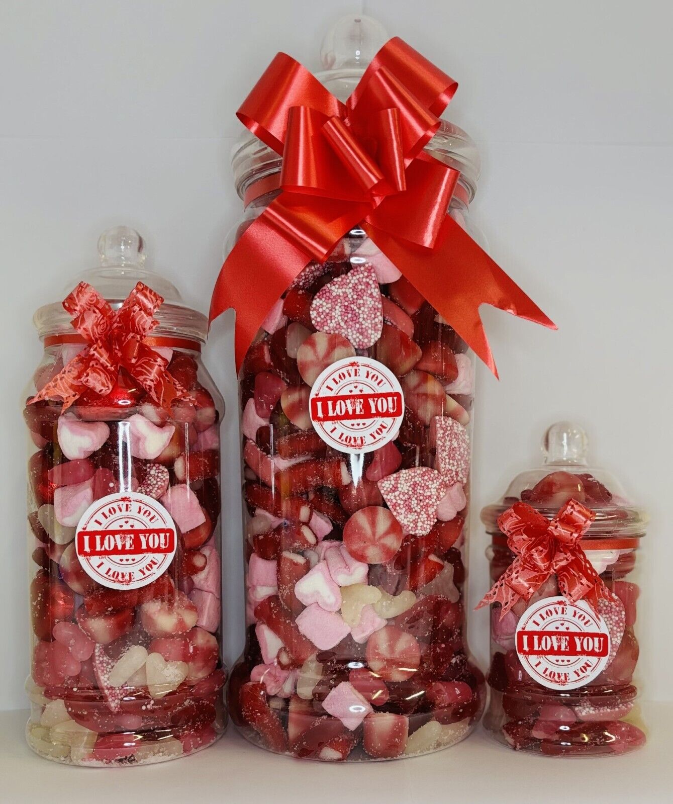 I Love You  Filled Pick N Mix Sweet Victorian Jar Gift Present Mothers Day , Easter , Birthday, Valentines Day