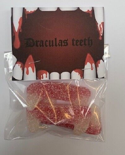 Happy Halloween Trick or Treat Spooky Dracula Teeth Sweets Fizzy / Non Fizzy