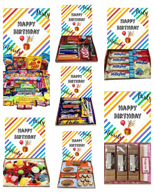 Happy Birthday Gifts Present Retro Sweet Box Hamper Chocolates Cadbury Fudge