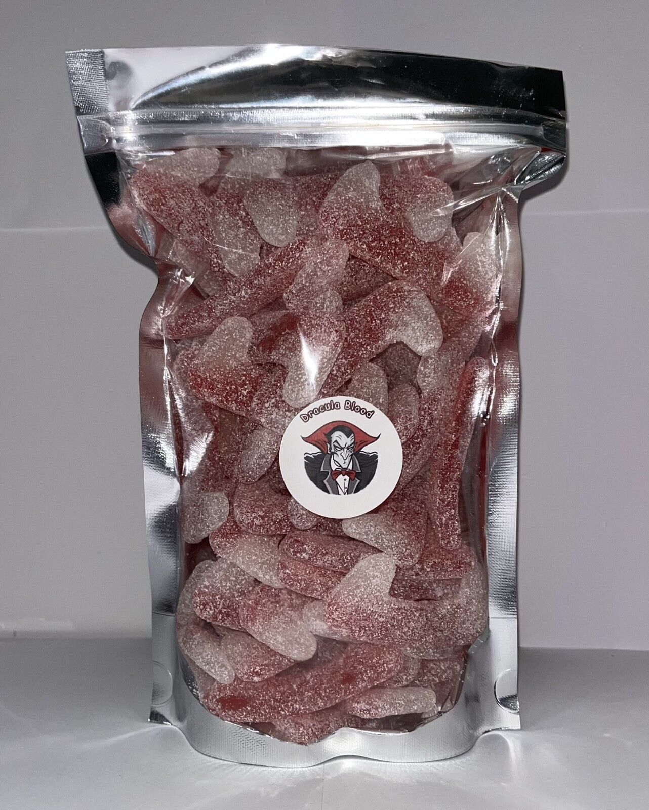 Dracula Teeth Blood Fizzy Gummy Sweet Pouch Gift Present Pick n Mix Halloween