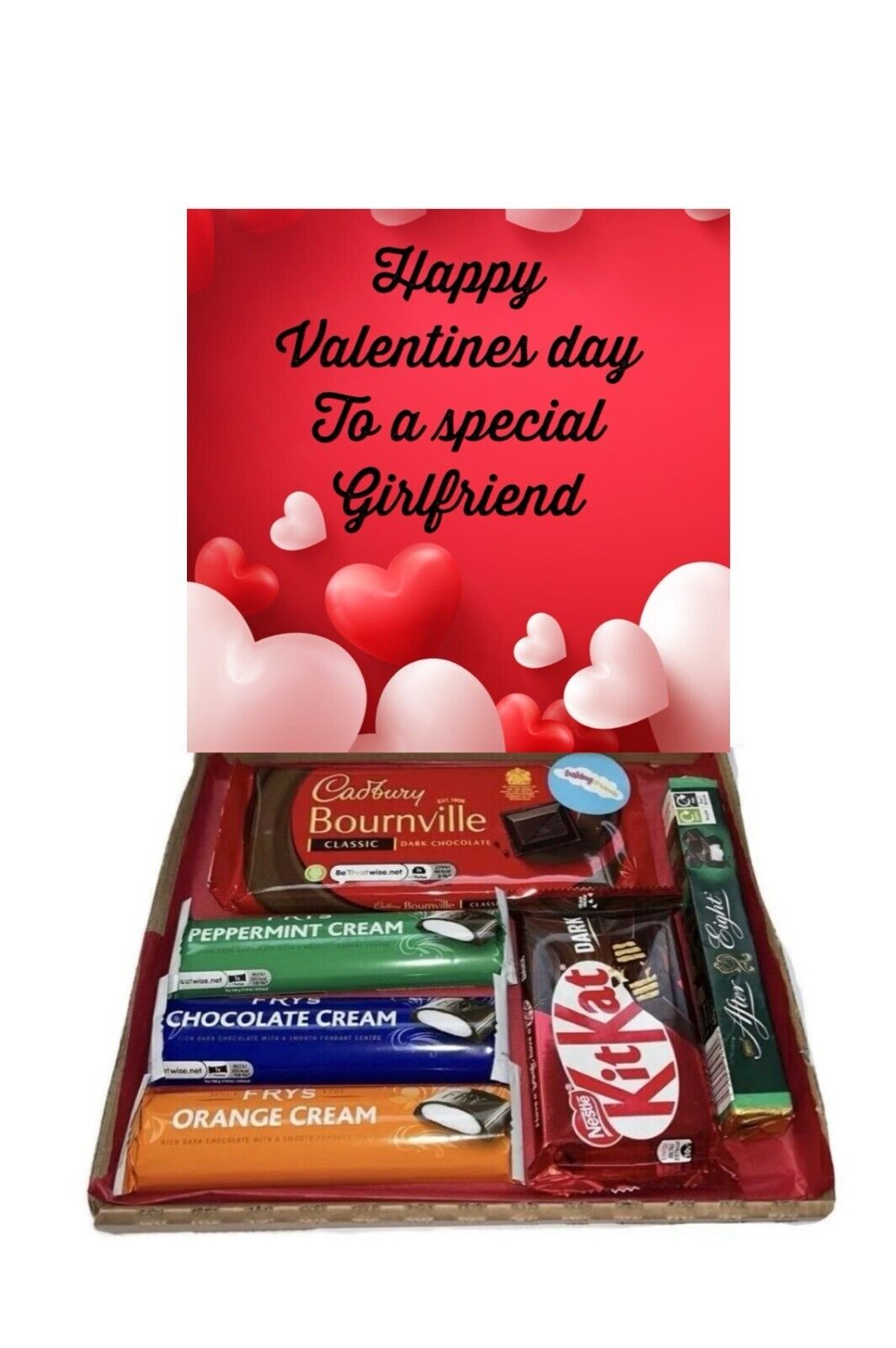 Happy Valentines Day Dark Chocolate Hamper Gift Present Fiance Husband Wife