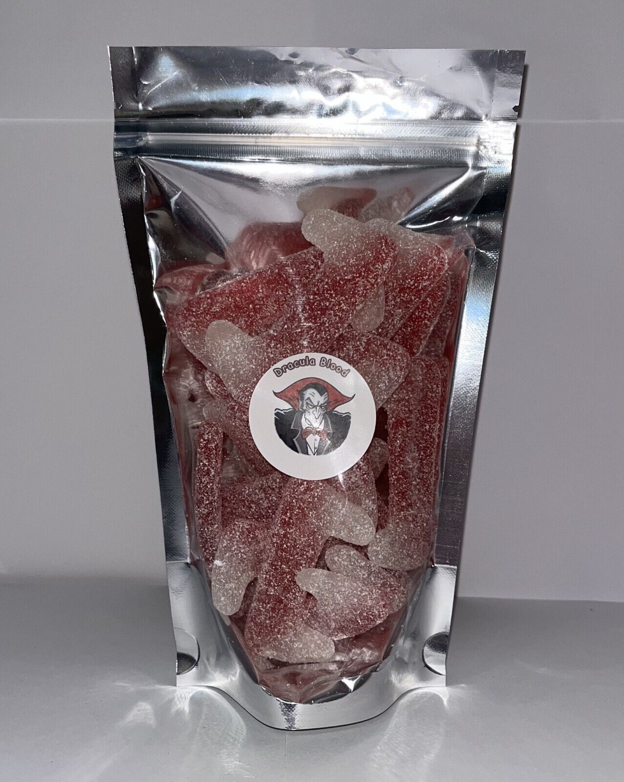 Dracula Teeth Blood Fizzy Gummy Sweet Pouch Gift Present Pick n Mix Halloween