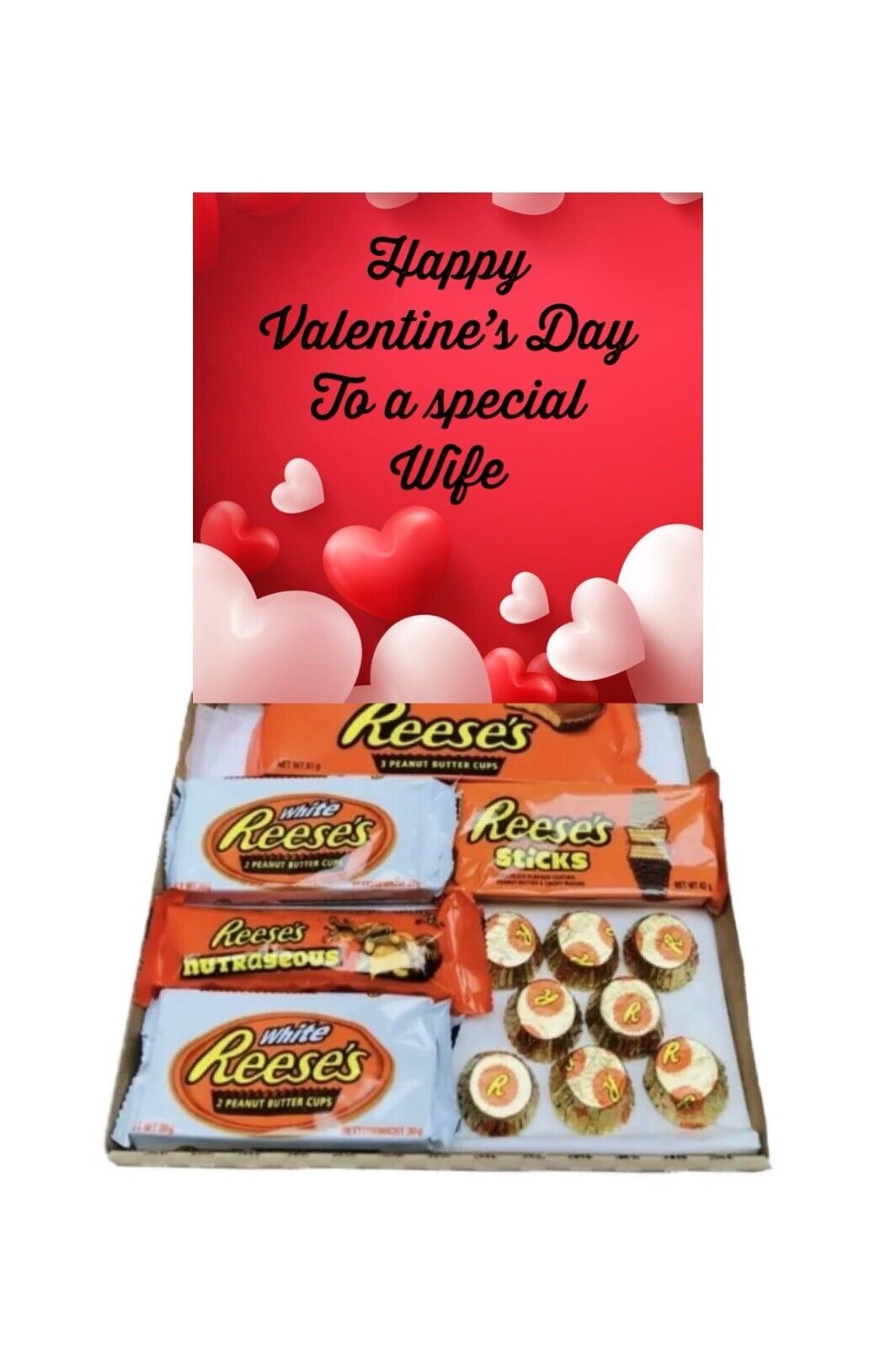 Happy Valentines Day Reese Chocolate Hamper Gift Present Fiance Husband Wife