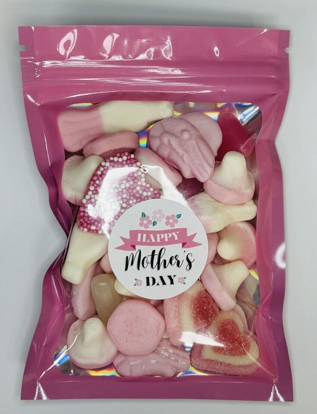 Happy Mothers Day Pink Filled Pick N Mix Sweet Treat Pouch Present Gift