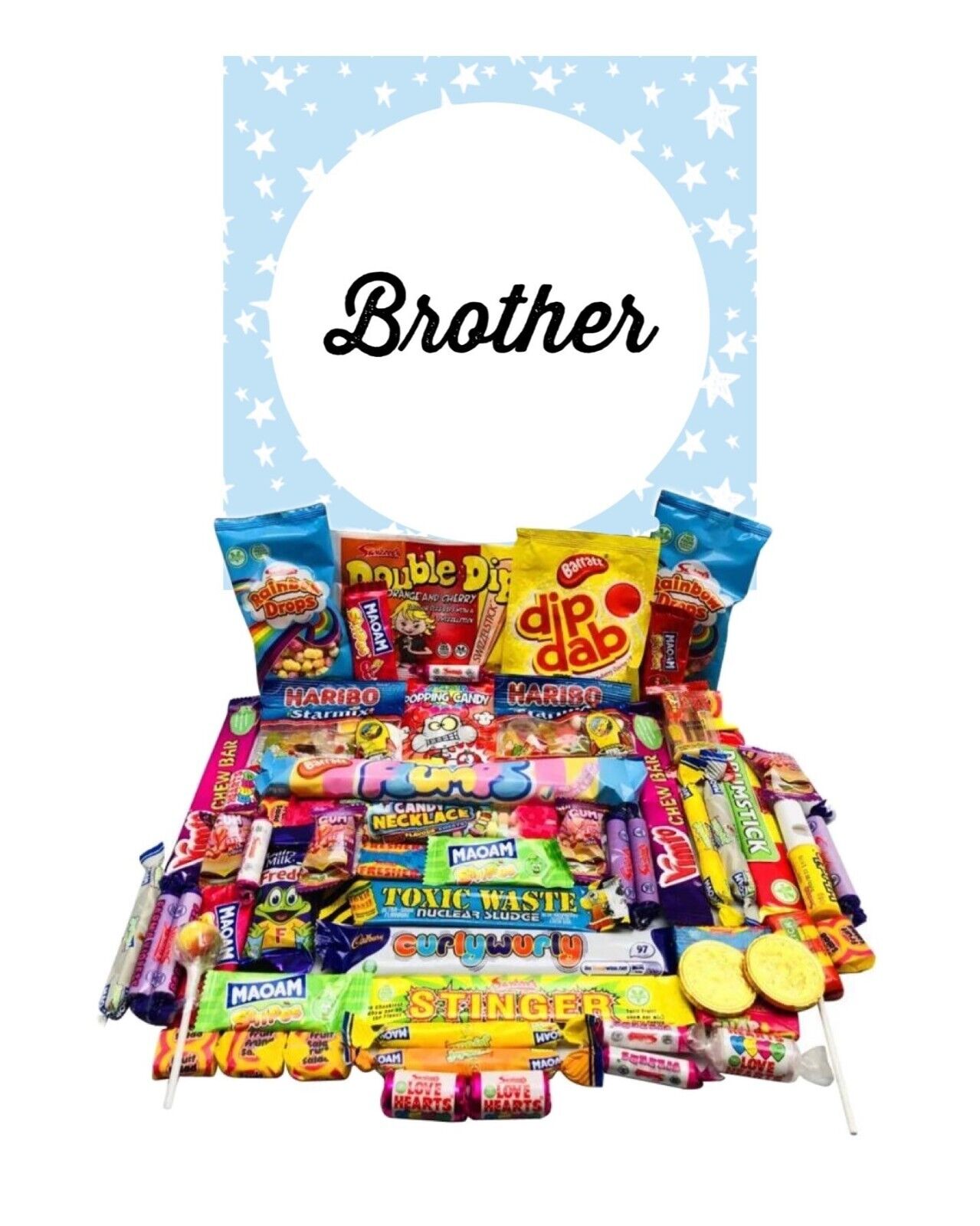 Brother Birthday Gift Pick n Mix Retro Gummy Sweets Chocolate Hamper Present