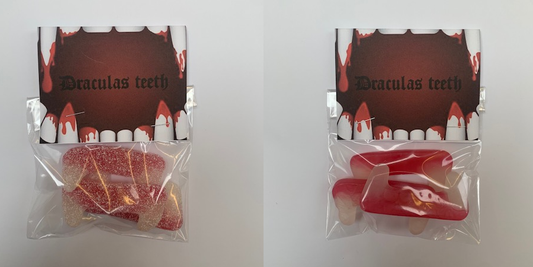 Happy Halloween Trick or Treat Spooky Dracula Teeth Sweets Fizzy / Non Fizzy