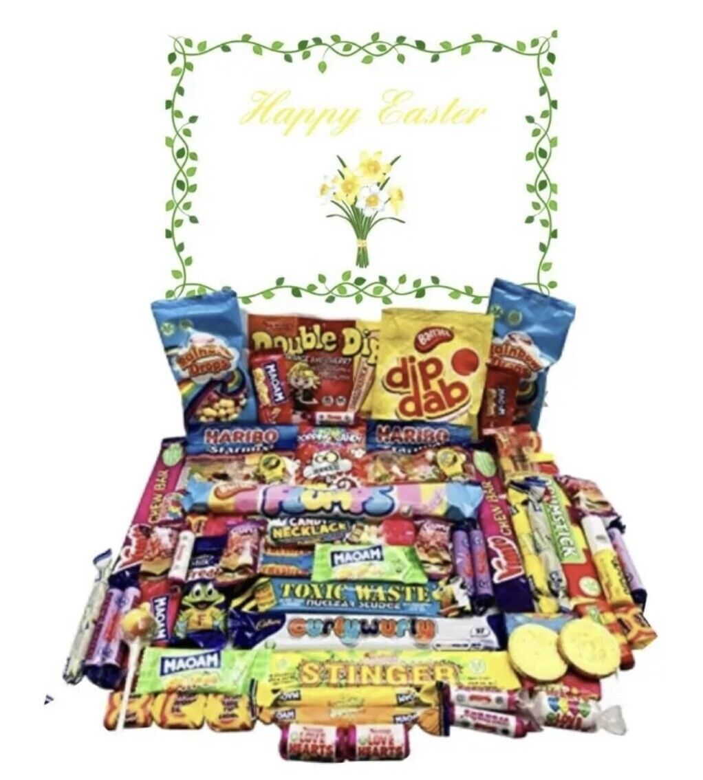 Happy Easter Chocolates Gifts Present Retro Sweet Box Hamper Fudge