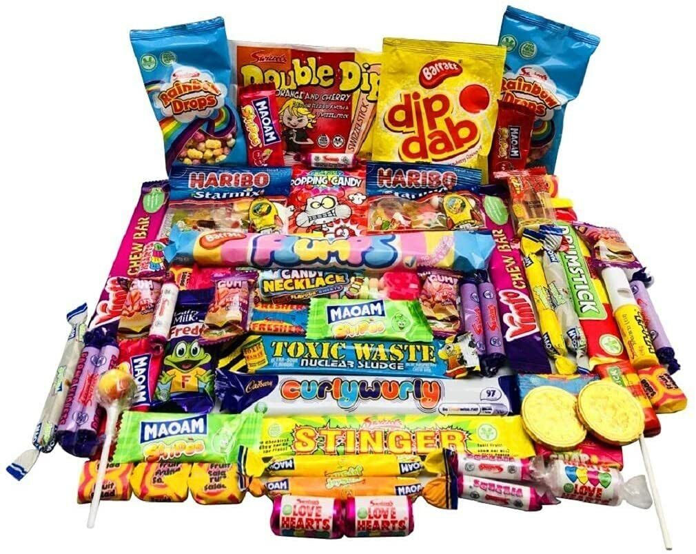 Good Luck On Your Exams Pick N Mix Ultimate Retro Sweets Box Hamper Gift