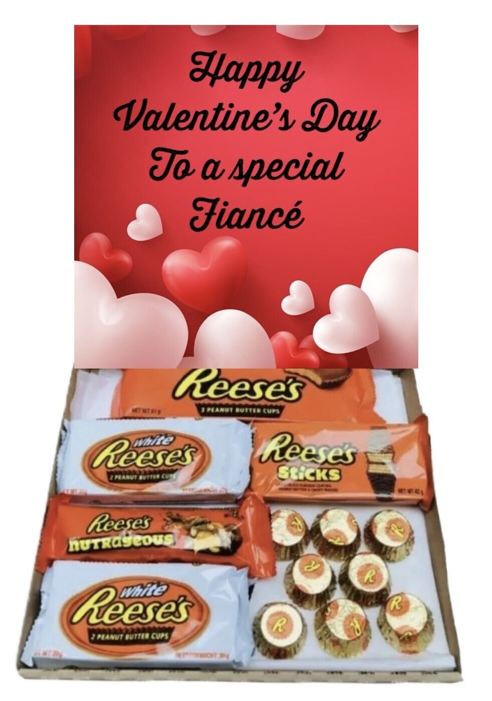 Happy Valentines Day Reese Chocolate Hamper Gift Present Fiance Husband Wife