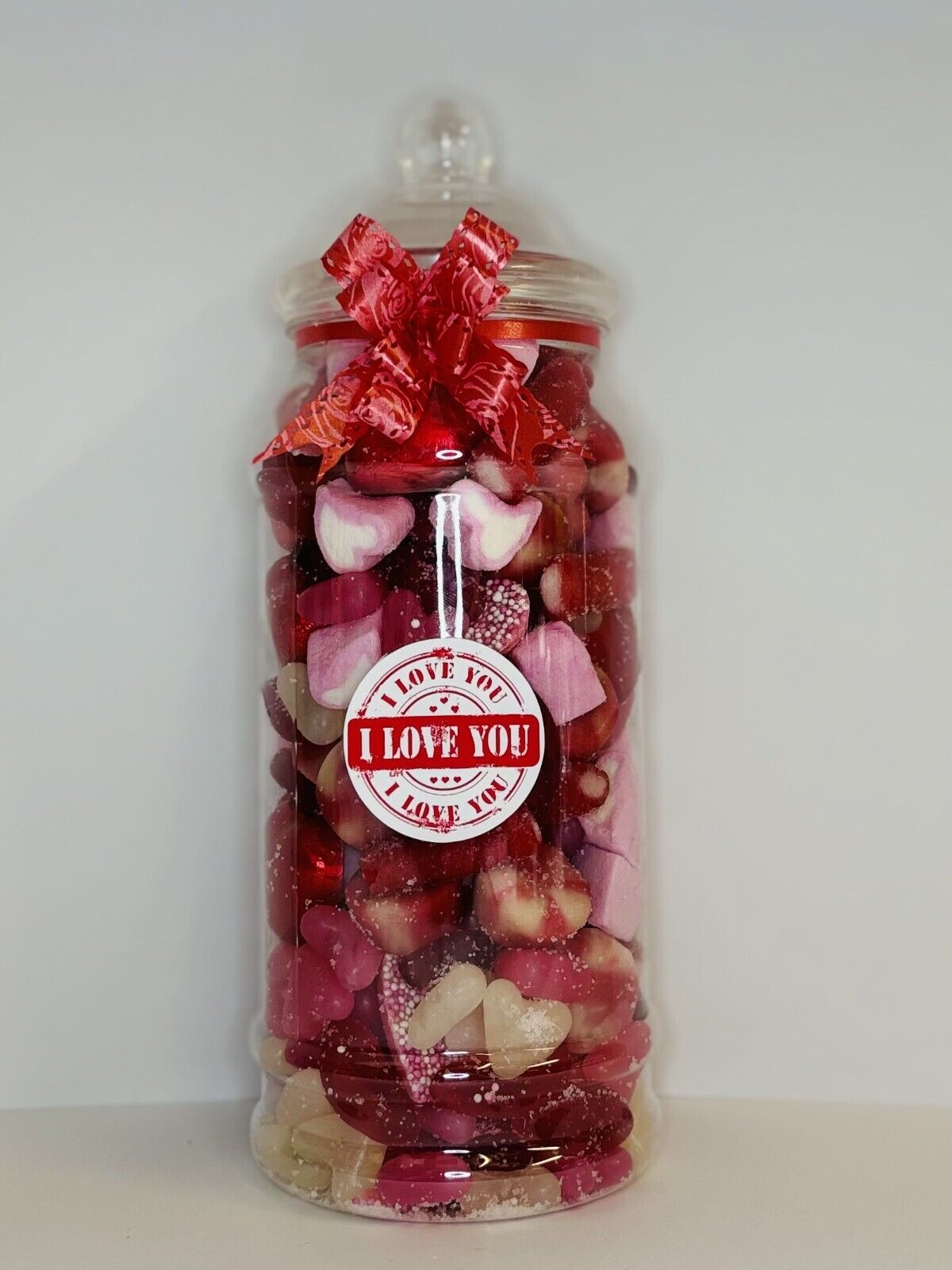 I Love You  Filled Pick N Mix Sweet Victorian Jar Gift Present Mothers Day , Easter , Birthday, Valentines Day