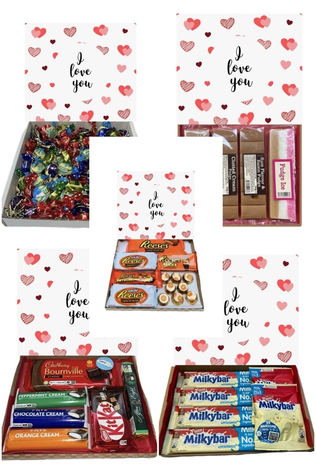 I Love You Gift Toffee Dark Chocolate Fudge Reese Hamper Present Mothers Day