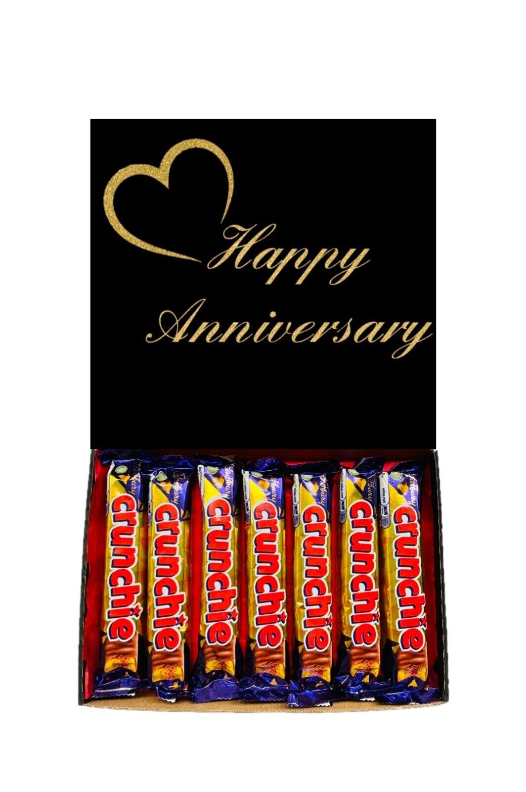 Happy Anniversary Gift Cadbury Chocolate Hamper Wispa Boost Freddo Flake Twirl