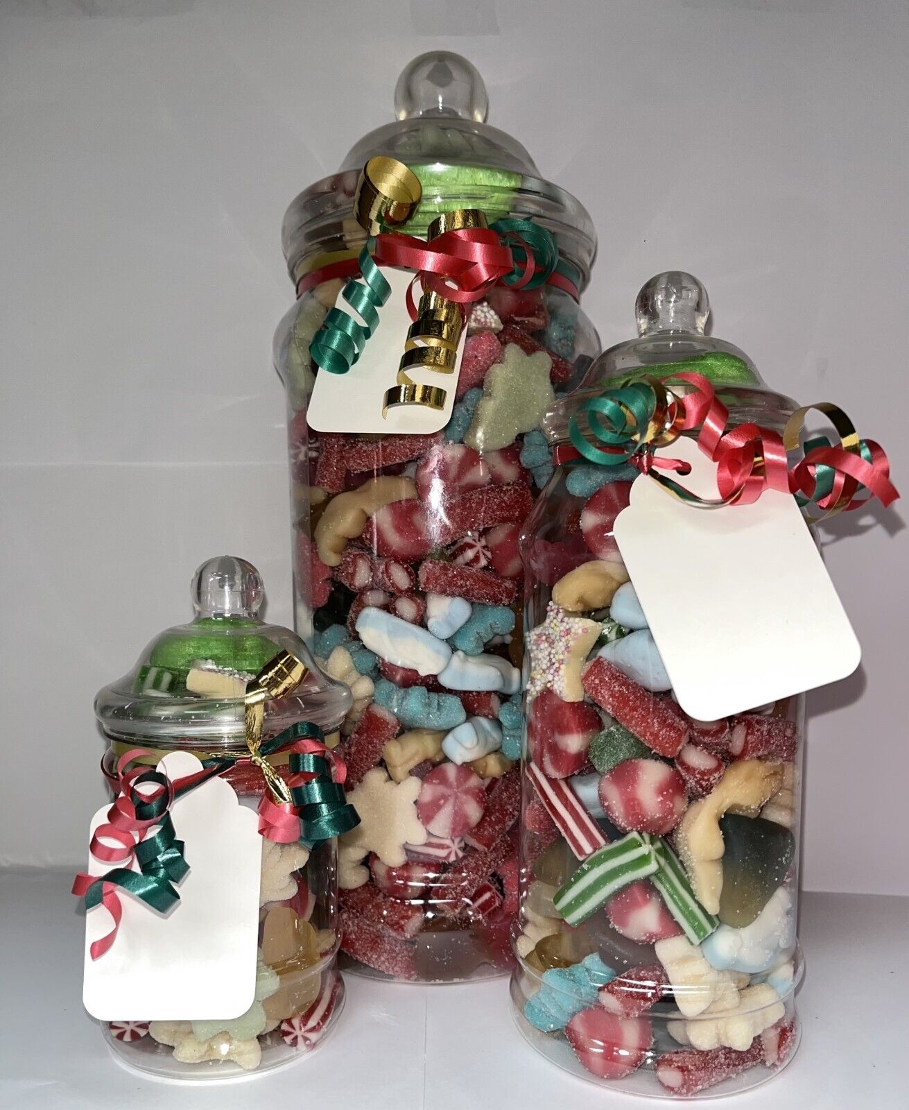 Christmas Xmas Filled Pick N Mix Sweet Victorian Jar Gift Personalised Present